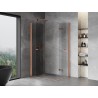 Mexen Mist-F Duo klappbare Duschkabine links 85 x 75 cm, transparent, gebürstetes Kupfer - 8A6-085L-075P-65-00