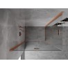 Mexen Mist-F Duo faltbare Duschkabine links 120 x 95 cm, transparent, gebürstetes Kupfer - 8A6-120L-095P-65-00