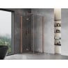 Mexen Mist-F Duo klappbare Duschkabine 75 x 75 cm, transparent, gebürstetes Kupfer - 8A6-075L-075P-65-00