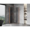 Mexen Mist-F Duo klappbare Duschkabine 75 x 75 cm, transparent, gebürstetes Kupfer - 8A6-075L-075P-65-00