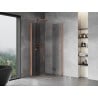Mexen Mist-F Duo klappbare Duschkabine 80 x 80 cm, transparent, gebürstetes Kupfer - 8A6-080L-080P-65-00