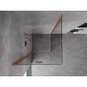 Mexen Mist-F Duo faltbare Duschkabine 90 x 90 cm, transparent, gebürstetes Kupfer - 8A6-090L-090P-65-00