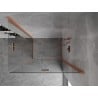 Mexen Mist-F Duo klappbare Duschkabine rechts 70 x 80 cm, transparent, gebürstetes Kupfer - 8A6-070L-080P-65-00