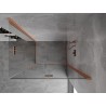 Mexen Mist-F Duo faltbare Duschkabine rechts 75 x 85 cm, transparent, gebürstetes Kupfer - 8A6-075L-085P-65-00