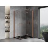 Mexen Mist-F Duo duschkabine faltbar rechts 70 x 90 cm, transparent, gebürstetes Kupfer - 8A6-070L-090P-65-00