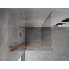 Mexen Mist-F klappbare Duschkabine links 70 x 70 cm, transparent, gebürstetes Kupfer - 8A6T-070-070-65-00-L