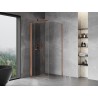 Mexen Mist-F klappbare Duschkabine links 70 x 70 cm, transparent, gebürstetes Kupfer - 8A6T-070-070-65-00-L