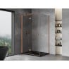 Mexen Mist-F Klappduschkabine links 75 x 70 cm, transparent, gebürstetes Kupfer - 8A6T-075-070-65-00-L