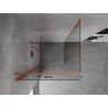 Mexen Mist-F klappbare Duschkabine links 75 x 75 cm, transparent, gebürstetes Kupfer - 8A6T-075-075-65-00-L