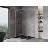 Mexen Mist-F faltbare Duschkabine links 85 x 75 cm, transparent, gebürstetes Kupfer - 8A6T-085-075-65-00-L