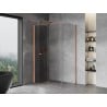 Mexen Mist-F klappbare Duschkabine links 100 x 80 cm, transparent, gebürstetes Kupfer - 8A6T-100-080-65-00-L