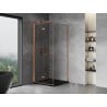 Mexen Mist-F faltbare Duschkabine links 100 x 100 cm, transparent, gebürstetes Kupfer - 8A6T-100-100-65-00-L
