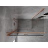 Mexen Mist-F faltbare Duschkabine links 85 x 110 cm, transparent, gebürstetes Kupfer - 8A6T-085-110-65-00-L