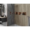Mexen X-Wall-NR Nischenregal ohne Flansch 30 x 20 cm, gebürstetes Kupfer - 19C1302010