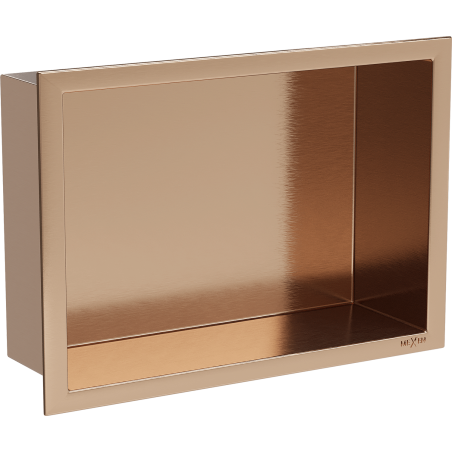 Mexen X-Wall-R Nischenregal mit Blende 30 x 20 cm, gebürstetes Kupfer - 19C0302010