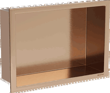 Mexen X-Wall-R Nischenregal mit Blende 30 x 20 cm, gebürstetes Kupfer - 19C0302010