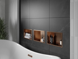 Mexen X-Wall-R Nischenregal mit Blende 30 x 20 cm, gebürstetes Kupfer - 19C0302010