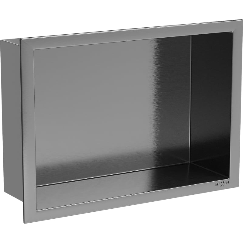 Mexen X-Wall-R Nischenregal mit Flansch 30 x 20 cm, gebürstetes Gun Grey - 19E0302010