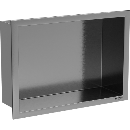 Mexen X-Wall-R Nischenregal mit Flansch 30 x 20 cm, gebürstetes Gun Grey - 19E0302010