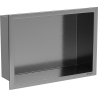 Mexen X-Wall-R Nischenregal mit Flansch 30 x 20 cm, gebürstetes Gun Grey - 19E0302010