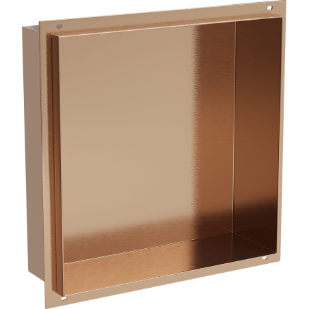 Mexen X-Wall-NR Nischenregal ohne Blende 30 x 30 cm, gebürstetes Kupfer - 19C1303010
