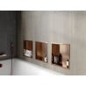 Mexen X-Wall-R Nischenregal mit Rand 30 x 30 cm, gebürstetes Kupfer - 19C0303010