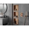 Mexen X-Wall-R Nischenregal mit Rand 30 x 30 cm, gebürstetes Kupfer - 19C0303010