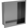 Mexen X-Wall-R Nischenregal mit Flansch 30 x 30 cm, gebürstetes Gun Gray - 19E0303010