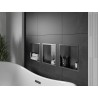 Mexen X-Wall-R Nischenregal mit Flansch 30 x 30 cm, gebürstetes Gun Gray - 19E0303010