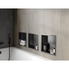 Mexen X-Wall-R Nischenregal mit Flansch 30 x 30 cm, gebürstetes Gun Gray - 19E0303010