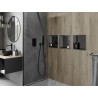 Mexen X-Wall-R Nischenregal mit Flansch 30 x 30 cm, gebürstetes Gun Gray - 19E0303010
