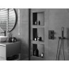 Mexen X-Wall-R Nischenregal mit Flansch 30 x 30 cm, gebürstetes Gun Gray - 19E0303010