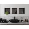 Mexen X-Wall-R Nischenregal mit Flansch 30 x 30 cm, gebürstetes Gun Gray - 19E0303010
