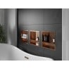 Mexen X-Wall-R Nischenregal mit Flansch und Ablage 30 x 30 cm, gebürstetes Kupfer - 19C0303010S