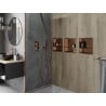 Mexen X-Wall-R Nischenregal mit Flansch und Ablage 30 x 30 cm, gebürstetes Kupfer - 19C0303010S