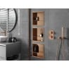 Mexen X-Wall-R Nischenregal mit Flansch und Ablage 30 x 30 cm, gebürstetes Kupfer - 19C0303010S