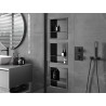 Mexen X-Wall-R Nischenregal mit Kragen und Regal 30 x 30 cm, gebürstet Gun Gray - 19E0303010S