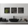 Mexen X-Wall-R Nischenregal mit Kragen und Regal 30 x 30 cm, gebürstet Gun Gray - 19E0303010S
