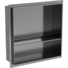 Mexen X-Wall-NR Eingelassene Ablage ohne Flansch mit Regal 30 x 30 cm, gebürstet Gun Gray - 19E1303010S