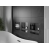 Mexen X-Wall-NR Eingelassene Ablage ohne Flansch mit Regal 30 x 30 cm, gebürstet Gun Gray - 19E1303010S