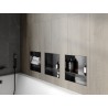 Mexen X-Wall-NR Eingelassene Ablage ohne Flansch mit Regal 30 x 30 cm, gebürstet Gun Gray - 19E1303010S