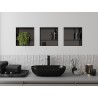 Mexen X-Wall-NR Eingelassene Ablage ohne Flansch mit Regal 30 x 30 cm, gebürstet Gun Gray - 19E1303010S