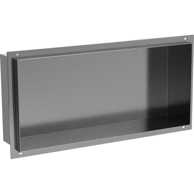 Mexen X-Wall-NR nischenregal ohne Rahmen 45 x 20 cm, Gun Gray gebürstet - 19E1452010