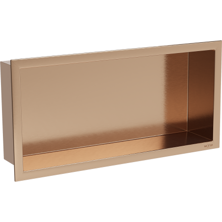 Mexen X-Wall-R Nischenablage mit Flansch 45 x 20 cm, gebürstetes Kupfer - 19C0452010