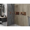 Mexen X-Wall-R Nischenablage mit Flansch 45 x 20 cm, gebürstetes Kupfer - 19C0452010