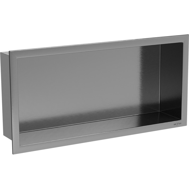 Mexen X-Wall-R Nischenregal mit Flansch 45 x 20 cm, gebürstet Gun Gray - 19E0452010