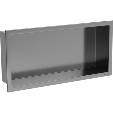 Mexen X-Wall-R Nischenregal mit Flansch 45 x 20 cm, gebürstet Gun Gray - 19E0452010
