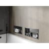 Mexen X-Wall-R Nischenregal mit Flansch 45 x 20 cm, gebürstet Gun Gray - 19E0452010