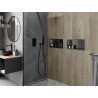 Mexen X-Wall-R Nischenregal mit Flansch 45 x 20 cm, gebürstet Gun Gray - 19E0452010