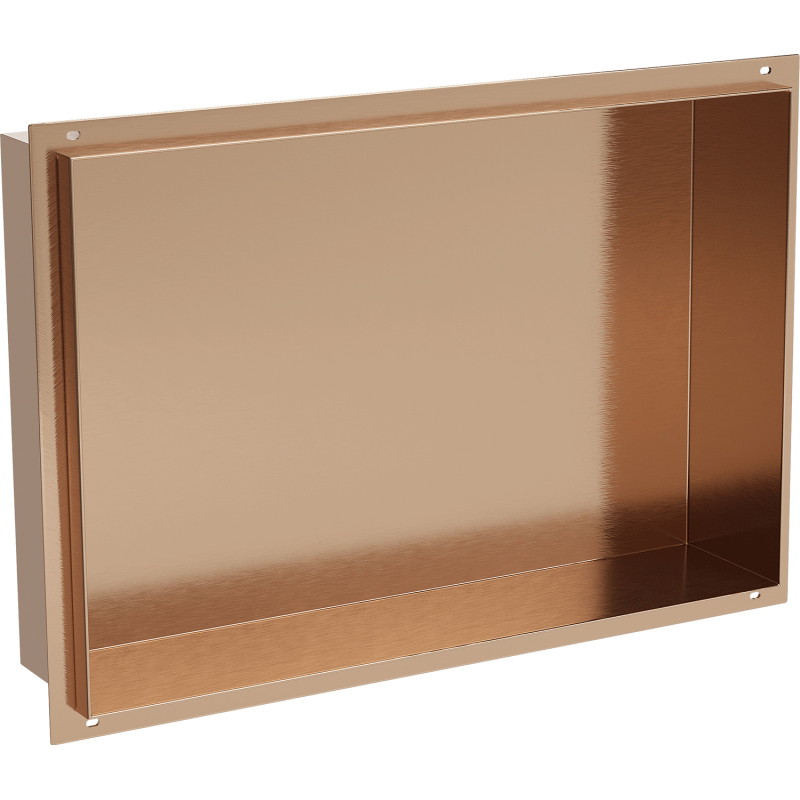 Mexen X-Wall-NR Nischenregal ohne Flansch 45 x 30 cm, gebürstetes Kupfer - 19C1453010
